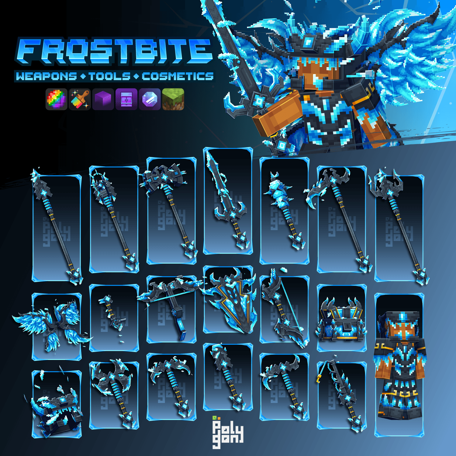 Frostbite Animated Weapons and Tools Set (64x)