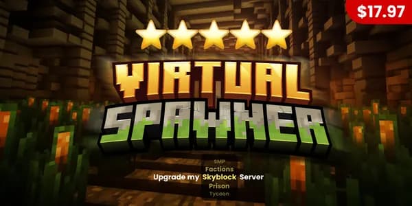 ✨VirtualSpawner⭐ - Corruption & Sell Wands ✅ Advanced Minecraft Spawner Plugin