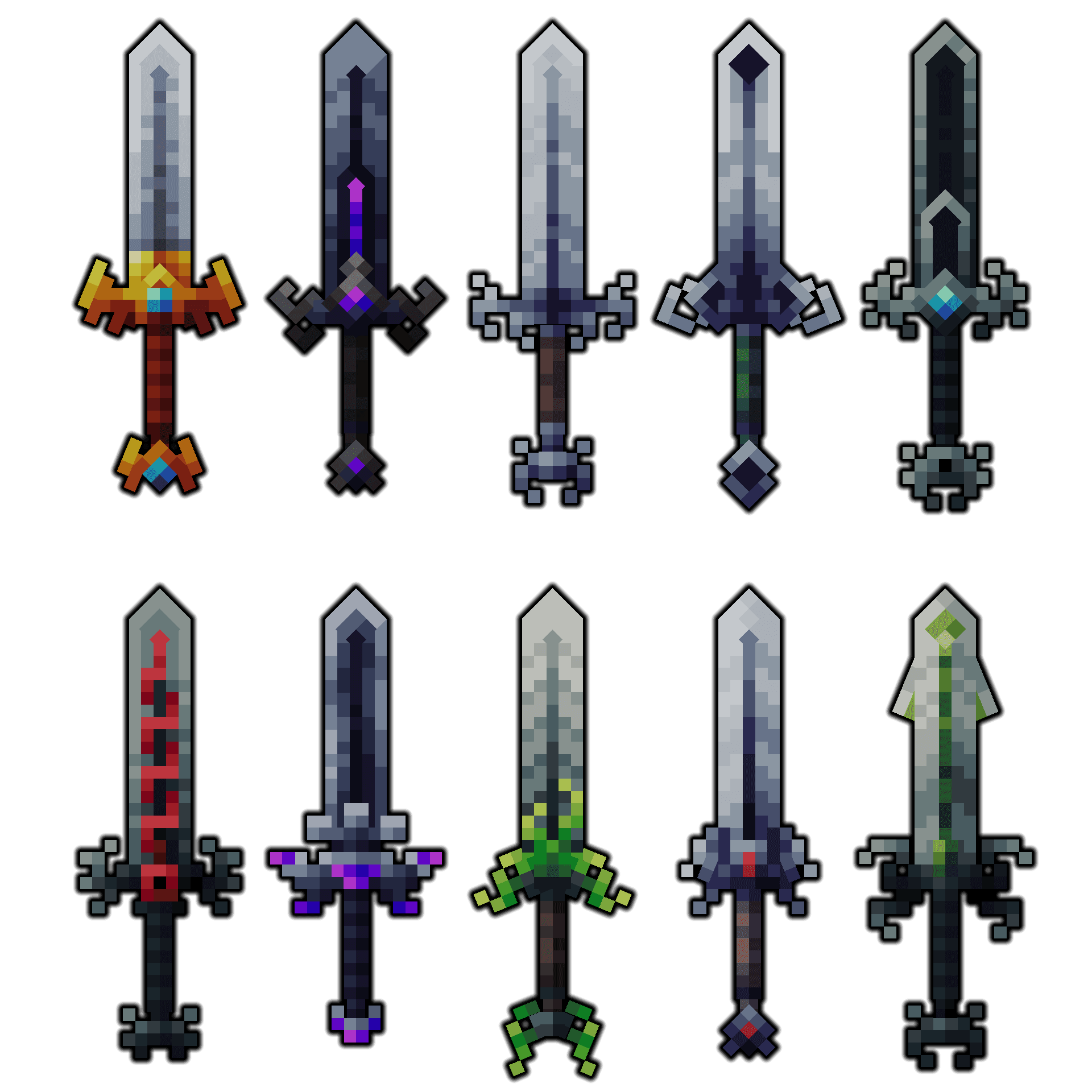 Minecraft Adventurer Swords Pack Volume 4 - MCModels