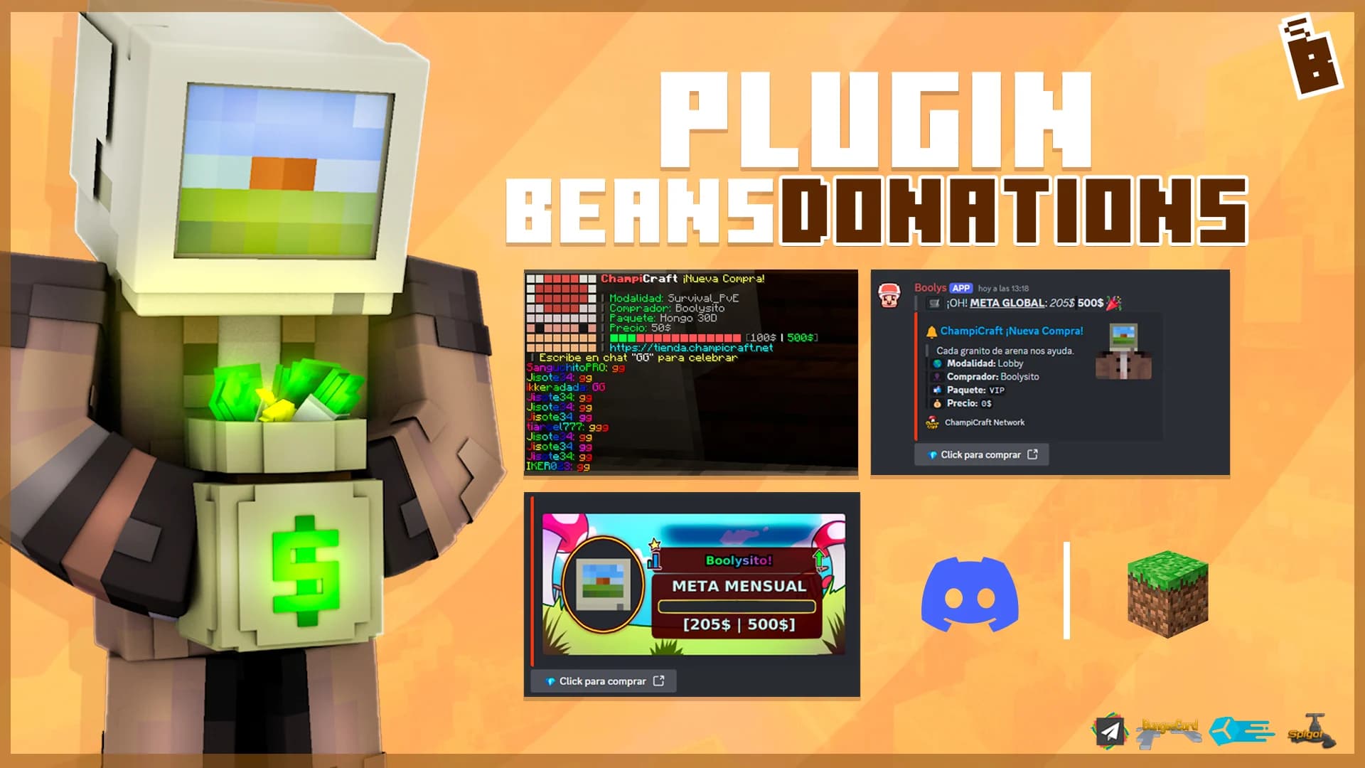 BeansDonations - Tebex/MineStore/Etc
