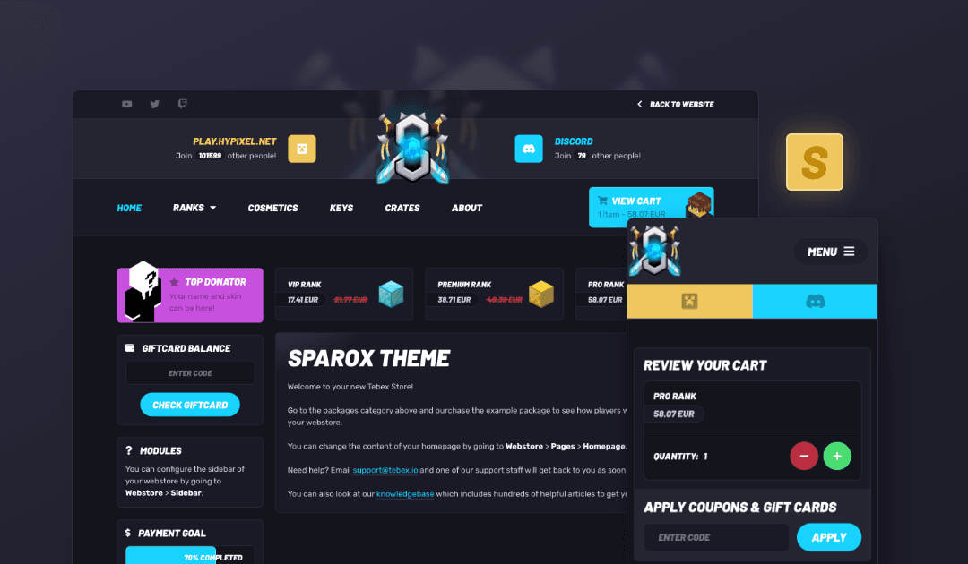 Sparox Tebex Theme